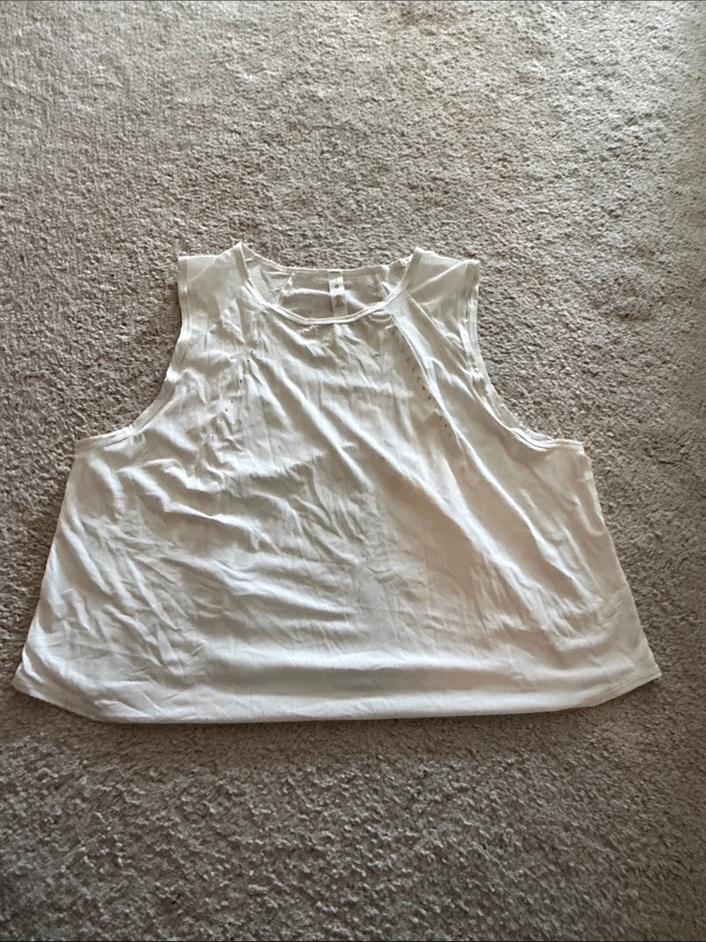 lululemon athletica White Sleeveless Crewneck Tank